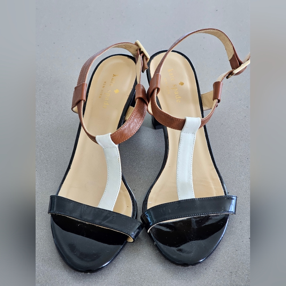 Size 8 1/2 kate spade 3 inch heel sandals